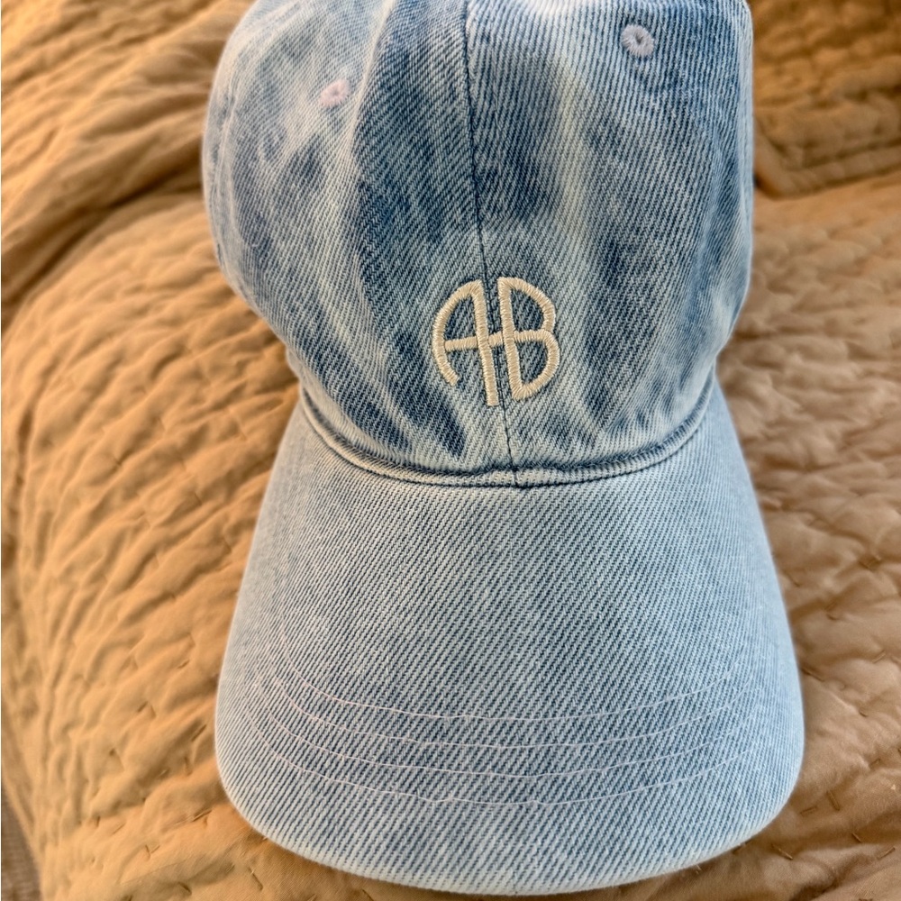 Anine Bing Light Blue Denim Hat